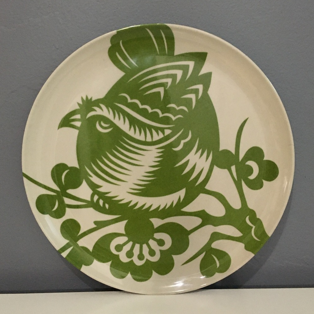 ๐ฆ THOMAS PAUL Aviary Melamine Dinner Plates, set of 4 โ VGUC - Picture 4 of 9